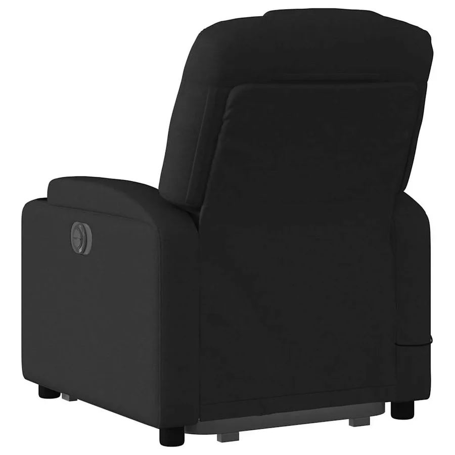 Fauteuil de massage inclinable Noir Tissu - 5