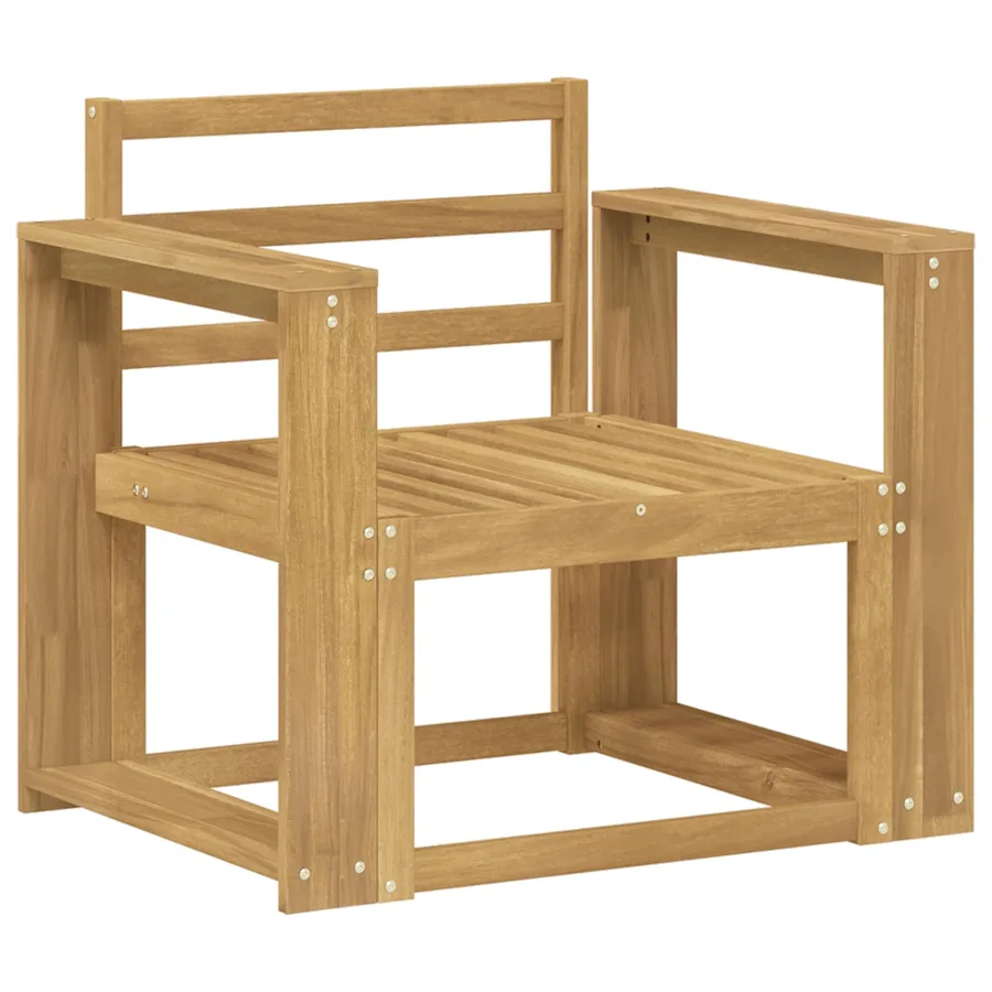 Ensemble de canapés d'extérieur Bois d'Acacia Massif Blanc - 2