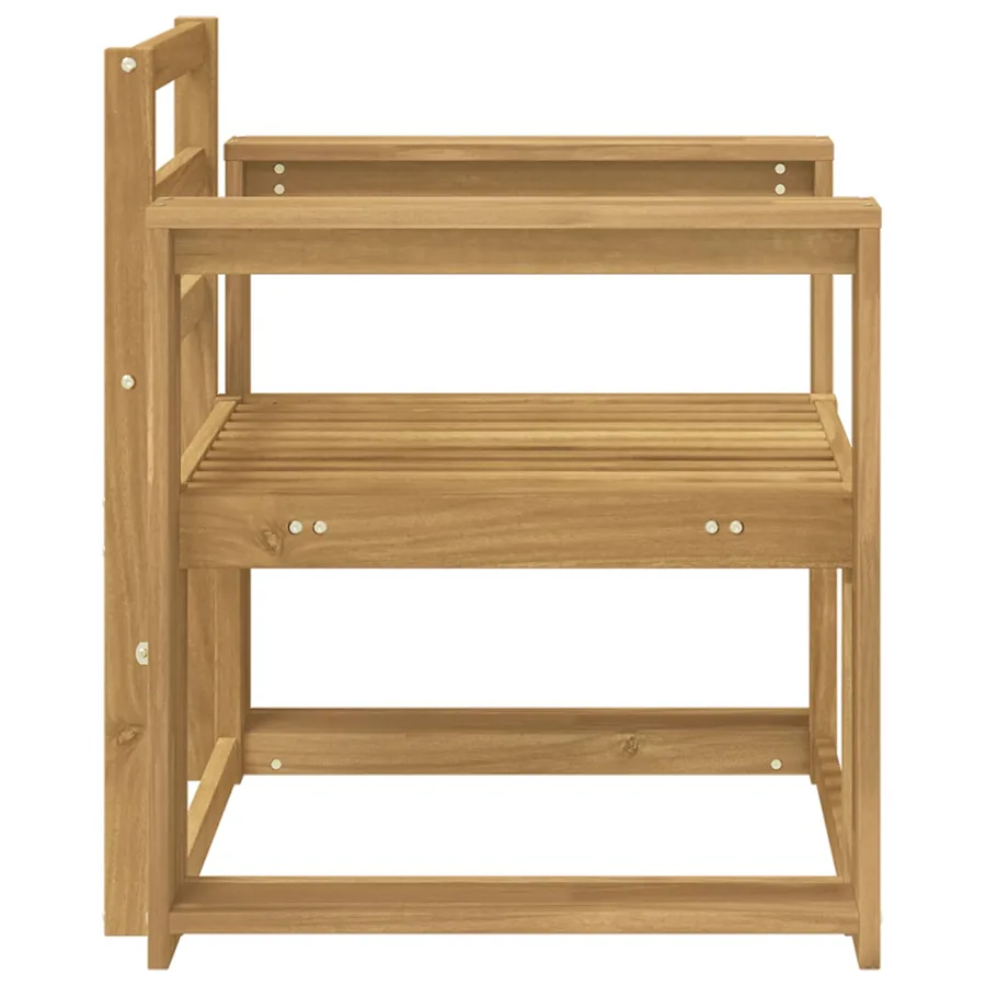 Ensemble de canapés d'extérieur Bois d'Acacia Massif Blanc - 4