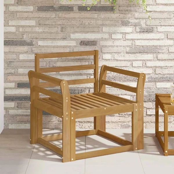 Ensemble de canapés d'extérieur Bois d'Acacia Massif Blanc