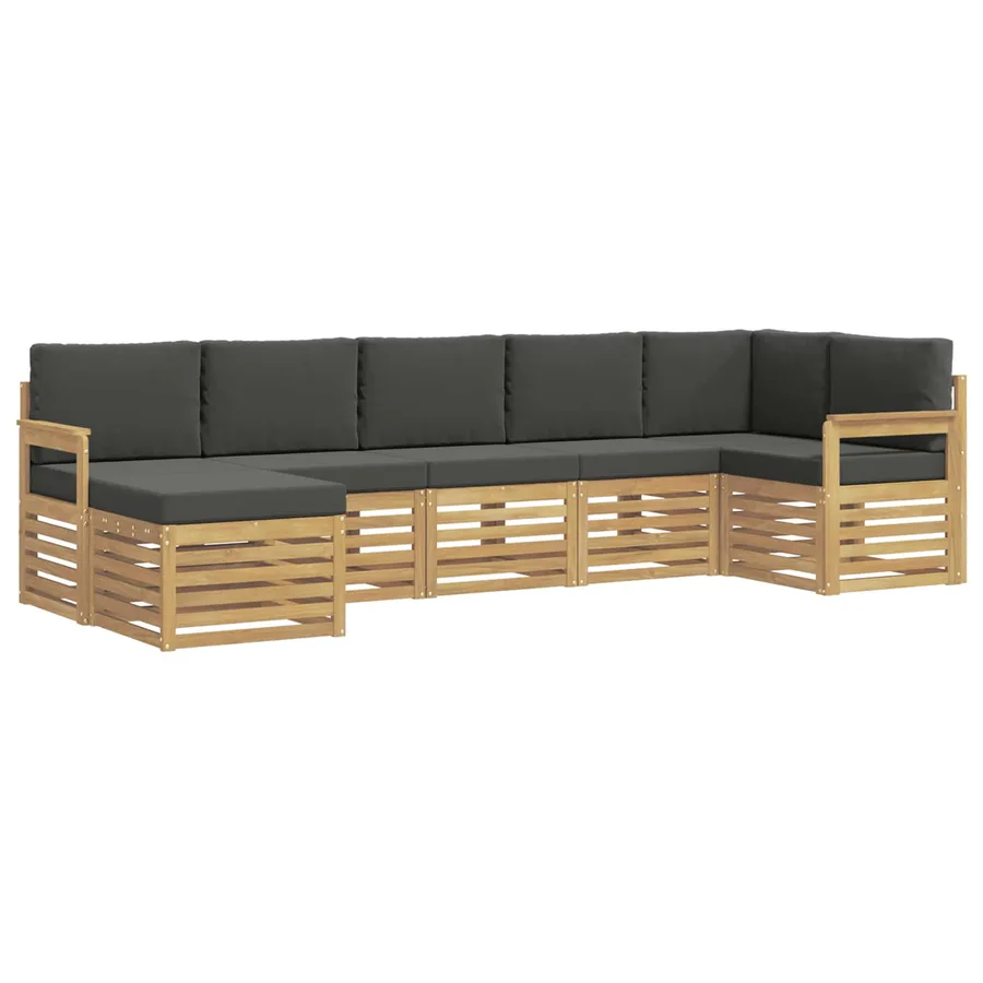 Ensemble de canapés d'extérieur 7 pcs Blanc et anthracite - 2