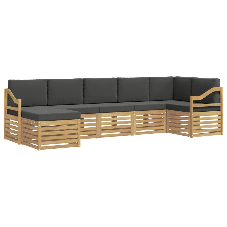 Ensemble de canapés d'extérieur 7 pcs Blanc et anthracite - 2