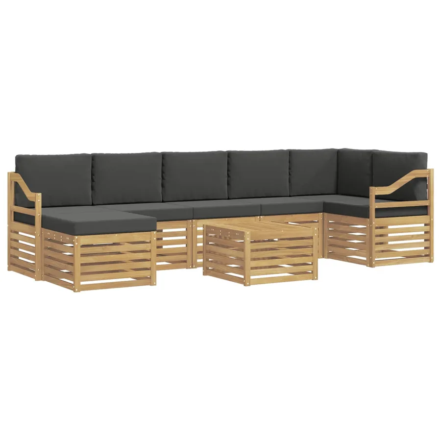 Ensemble de canapés d'extérieur 8 pcs Blanc et anthracite - 2