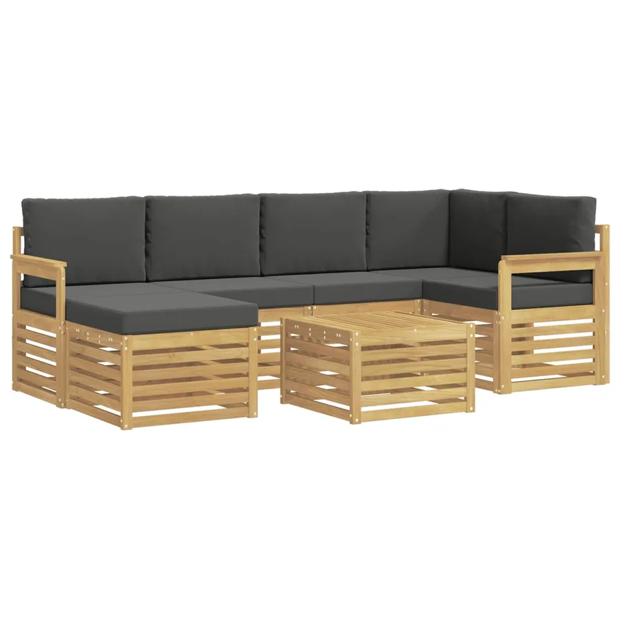 Ensemble de canapés d'extérieur 7 pcs Blanc et anthracite - 2