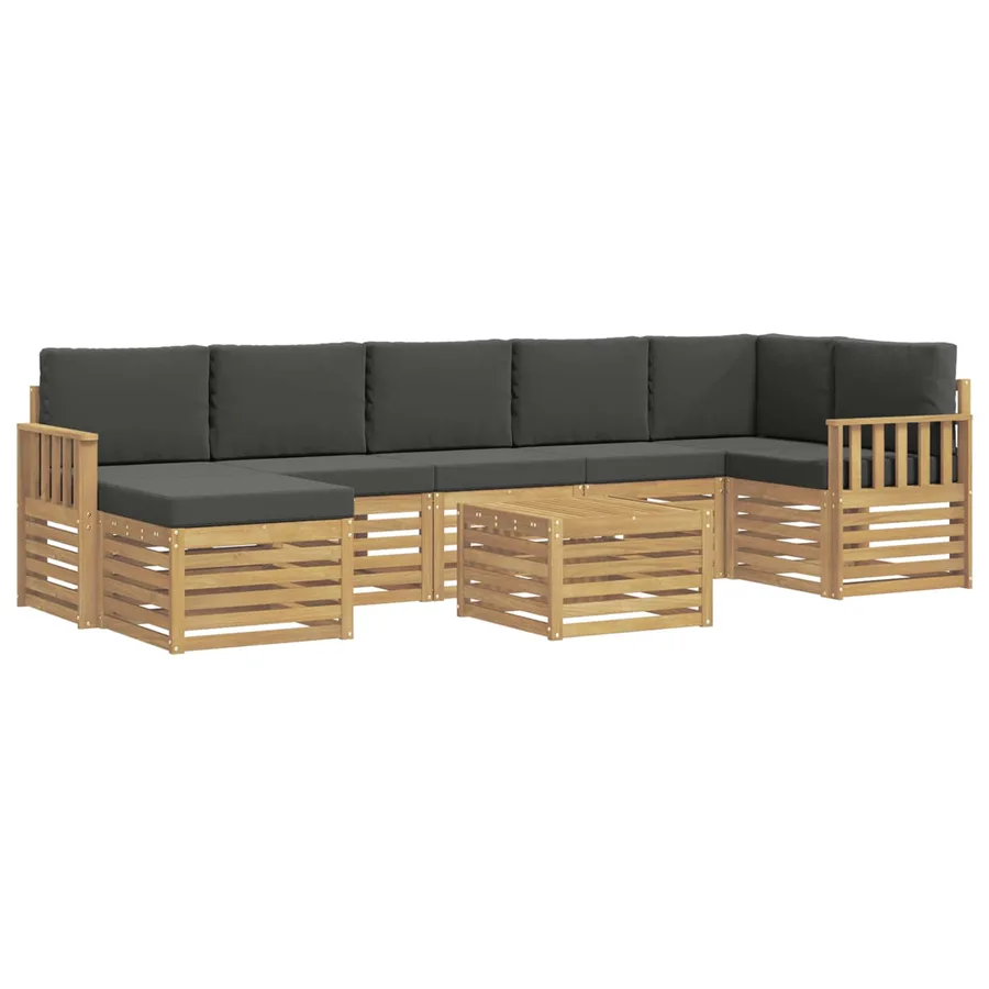 Ensemble de canapés d'extérieur 8 pcs Blanc et anthracite - 2
