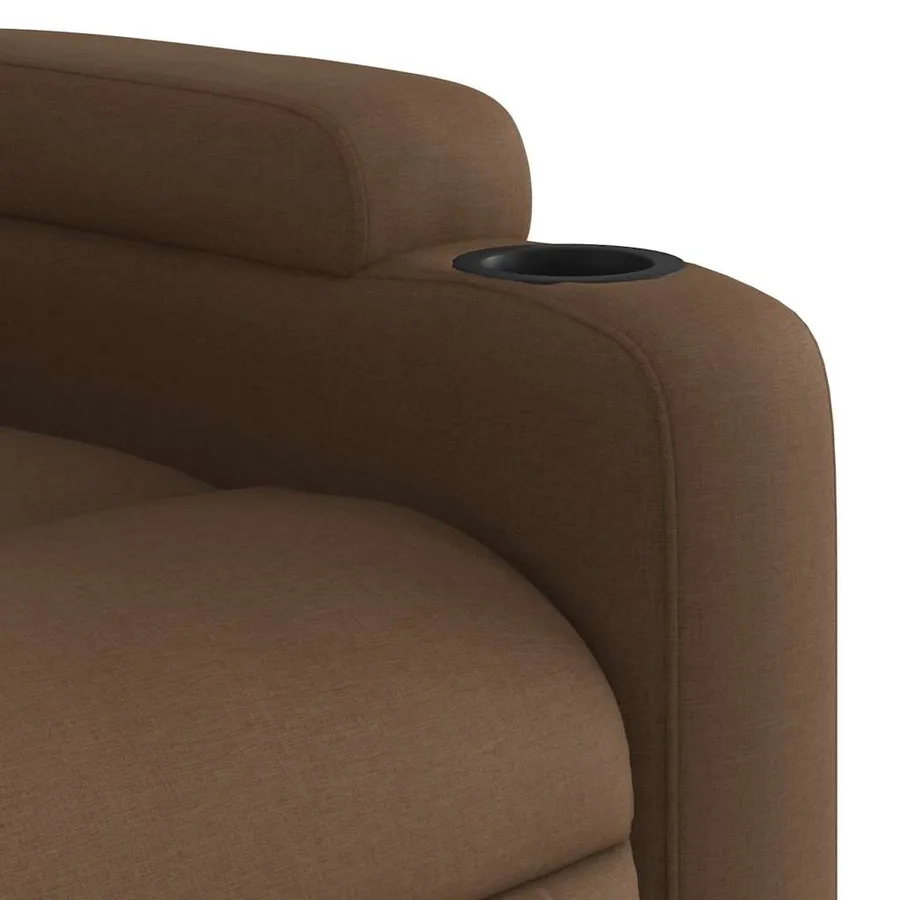 Fauteuil inclinable de massage électrique Marron Tissu - 12