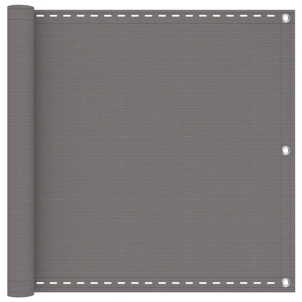Écran de balcon Gris clair 90 x 1200 cm HDPE et Aluminium