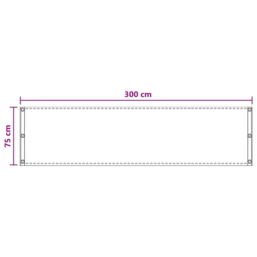 Écran de balcon Sable 75 x 300 cm HDPE et Aluminium - 5