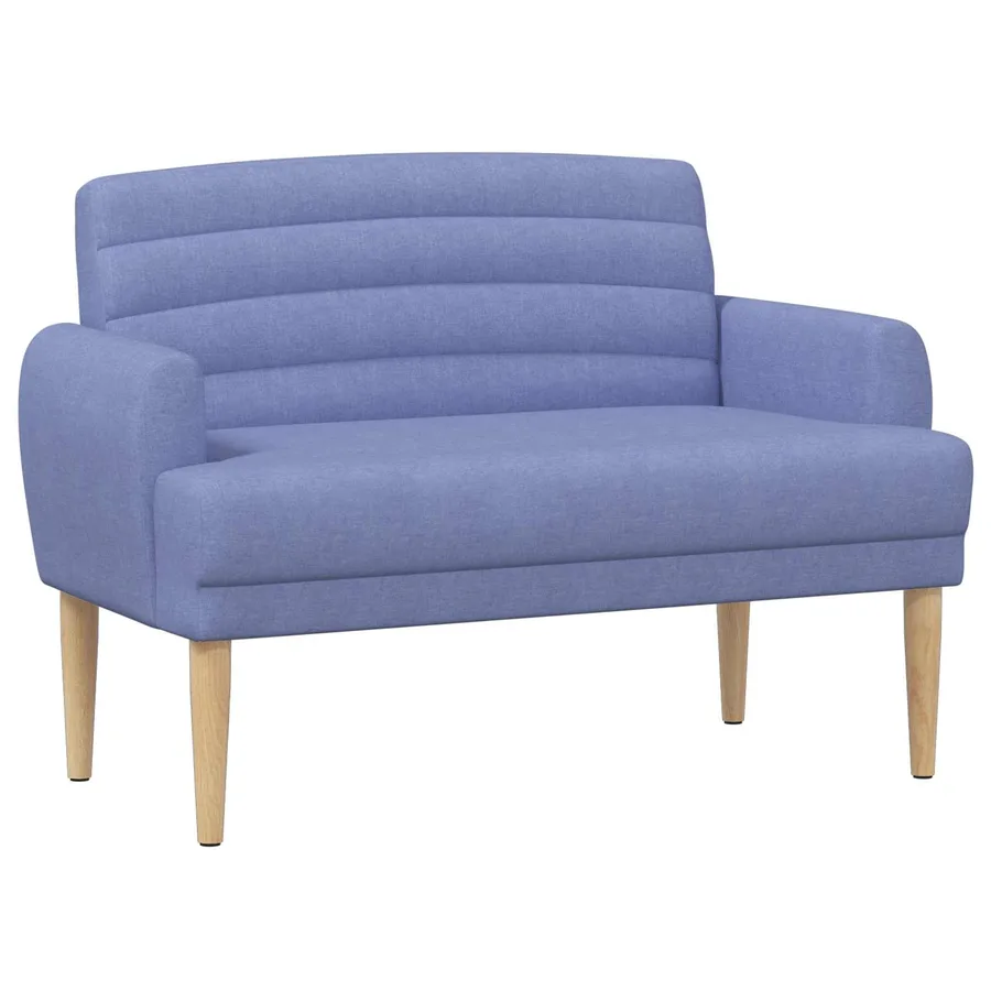 Canapé love seat avec capitonnage en boutons Bleu denim Tissu - 2