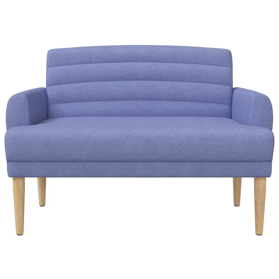 Canapé love seat avec capitonnage en boutons Bleu denim Tissu - 3