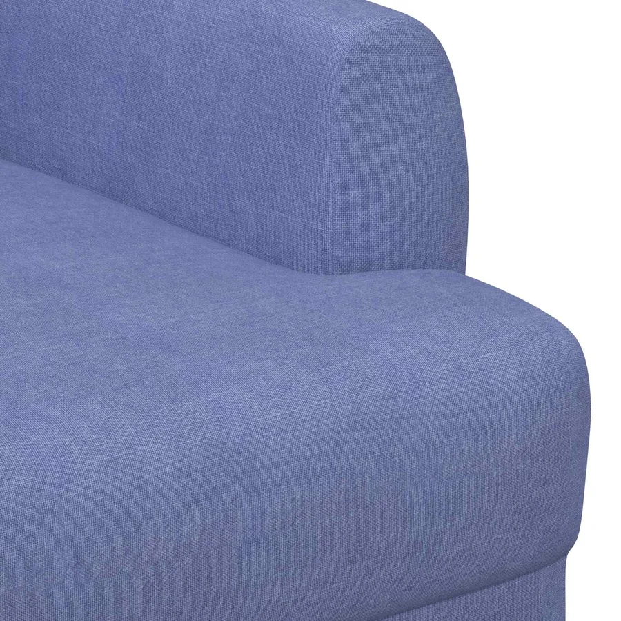 Canapé love seat avec capitonnage en boutons Bleu denim Tissu - 6