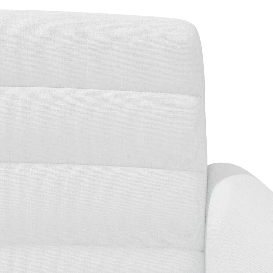 Canapé love seat avec capitonnage en boutons Blanc Tissu - 7