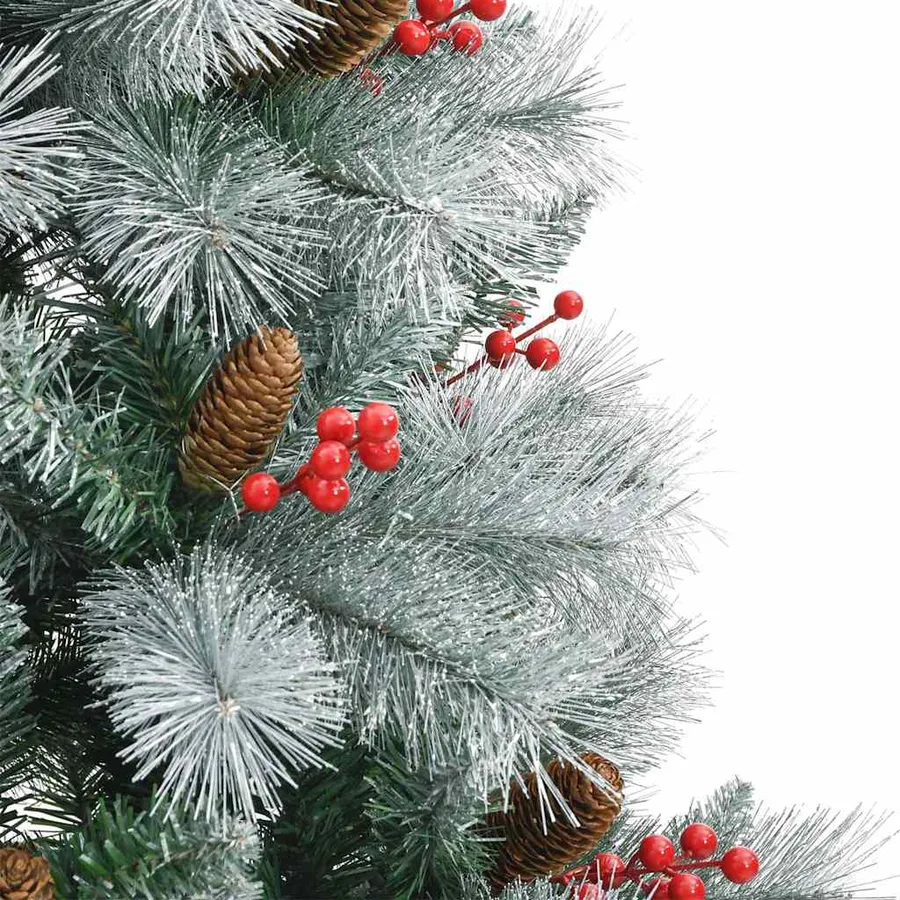 Sapin de Noël artificiel Vert et blanc 210 cm - 11