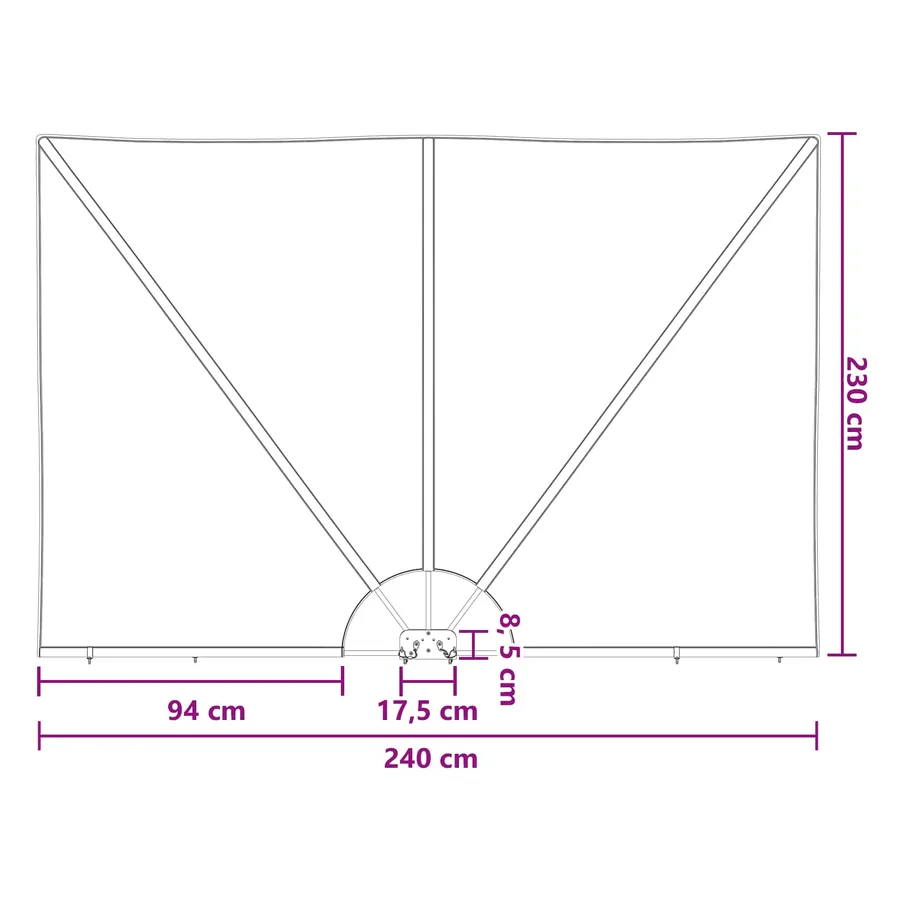 Écran de confidentialité pour balcon 240 x 160 cm Polyester - 6