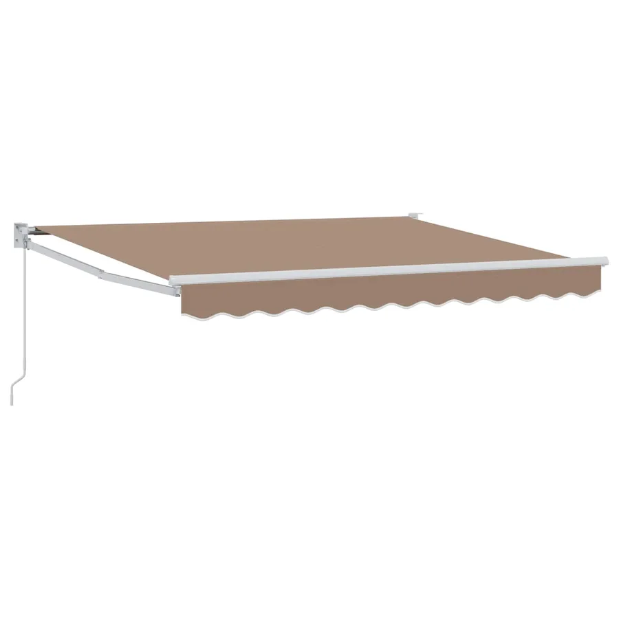 Auvent rétractable Taupe 4 × 3 m 100% Polyester et Aluminium - 2
