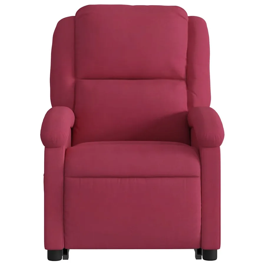 Fauteuil de massage inclinable Rouge bordeaux Velours - 9