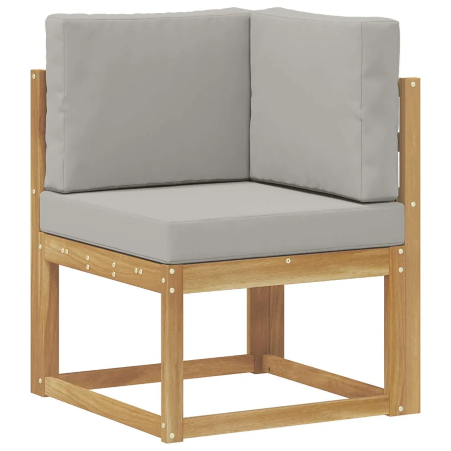 Ensemble de canapés d'extérieur 7 pcs Blanc et gris clair - 4
