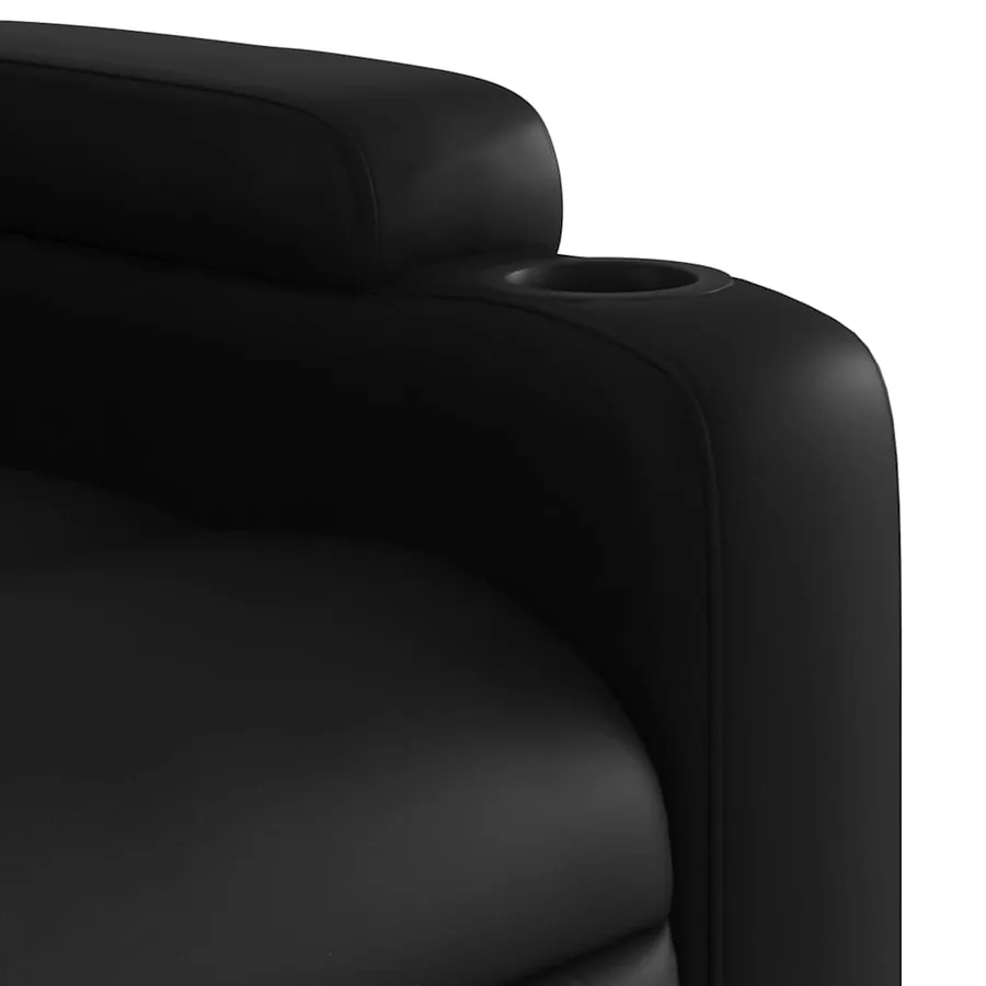 Fauteuil inclinable électrique noir similicuir - 12