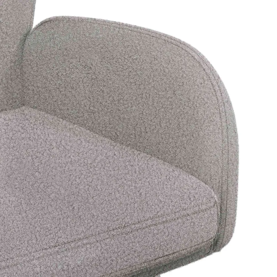 Chaises de salle à manger pivotantes 6 pcs Bouclé Gris clair - 6
