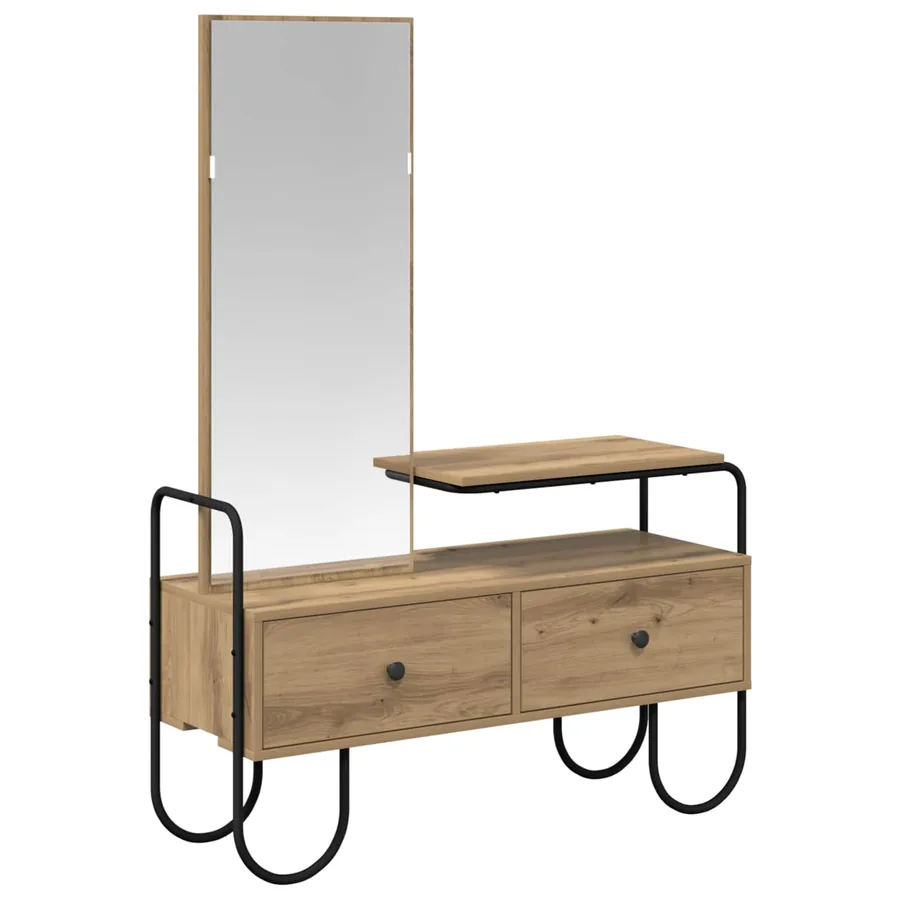 Table de Toilette Chêne artisanal Bois d'ingénierie