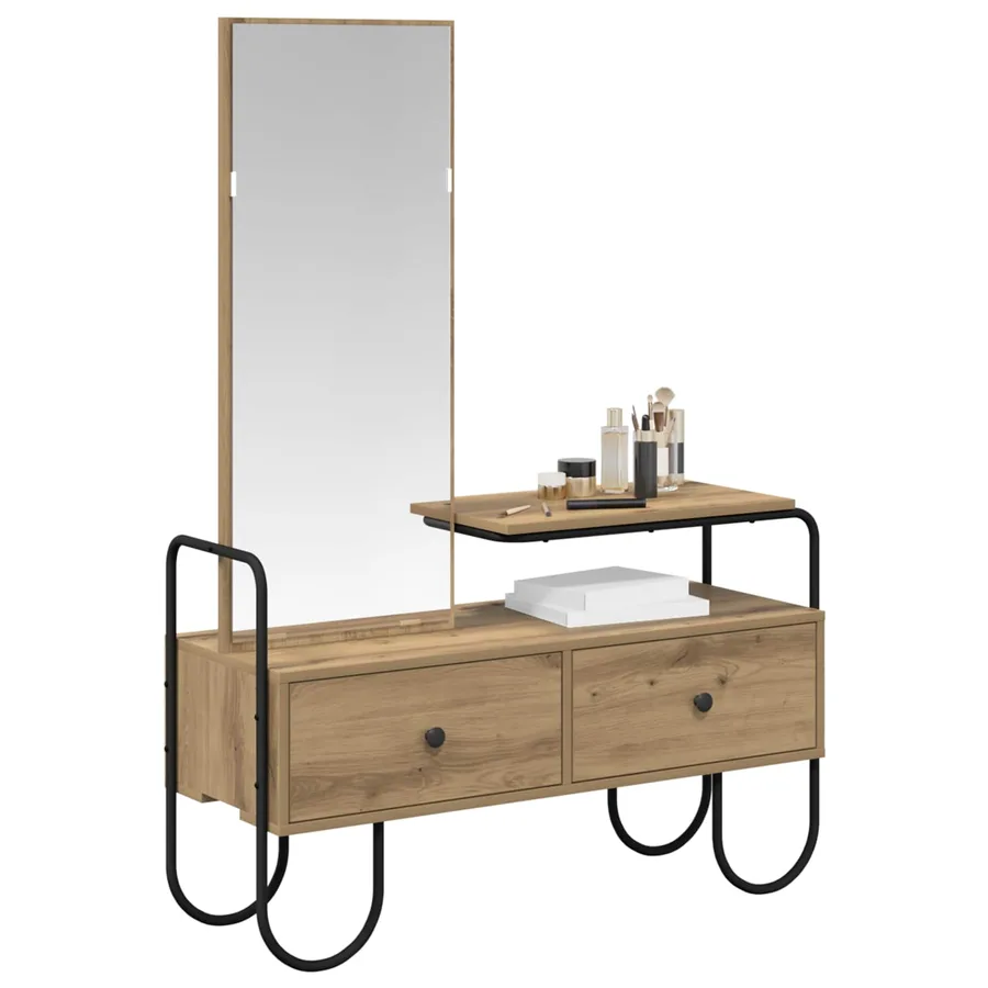 Table de Toilette Chêne artisanal Bois d'ingénierie - 2