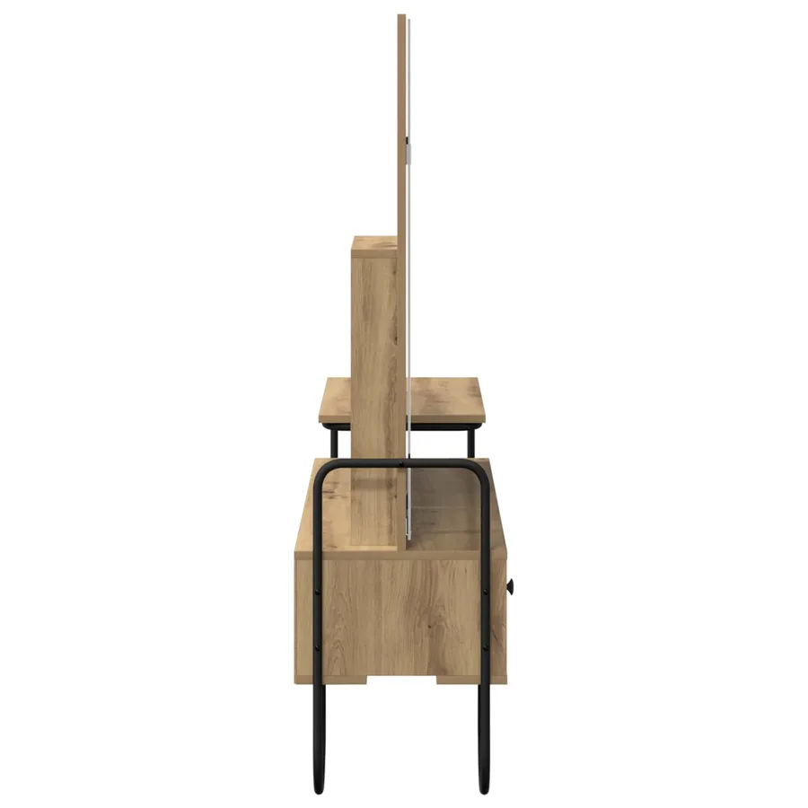 Table de Toilette Chêne artisanal Bois d'ingénierie - 5