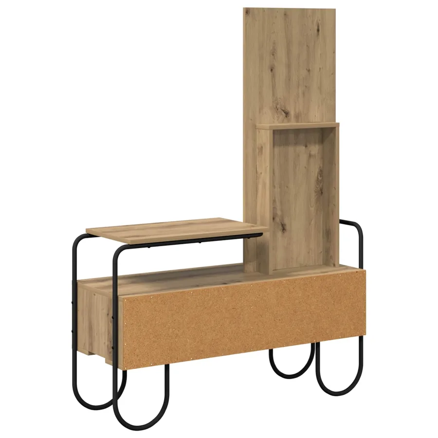 Table de Toilette Chêne artisanal Bois d'ingénierie - 6