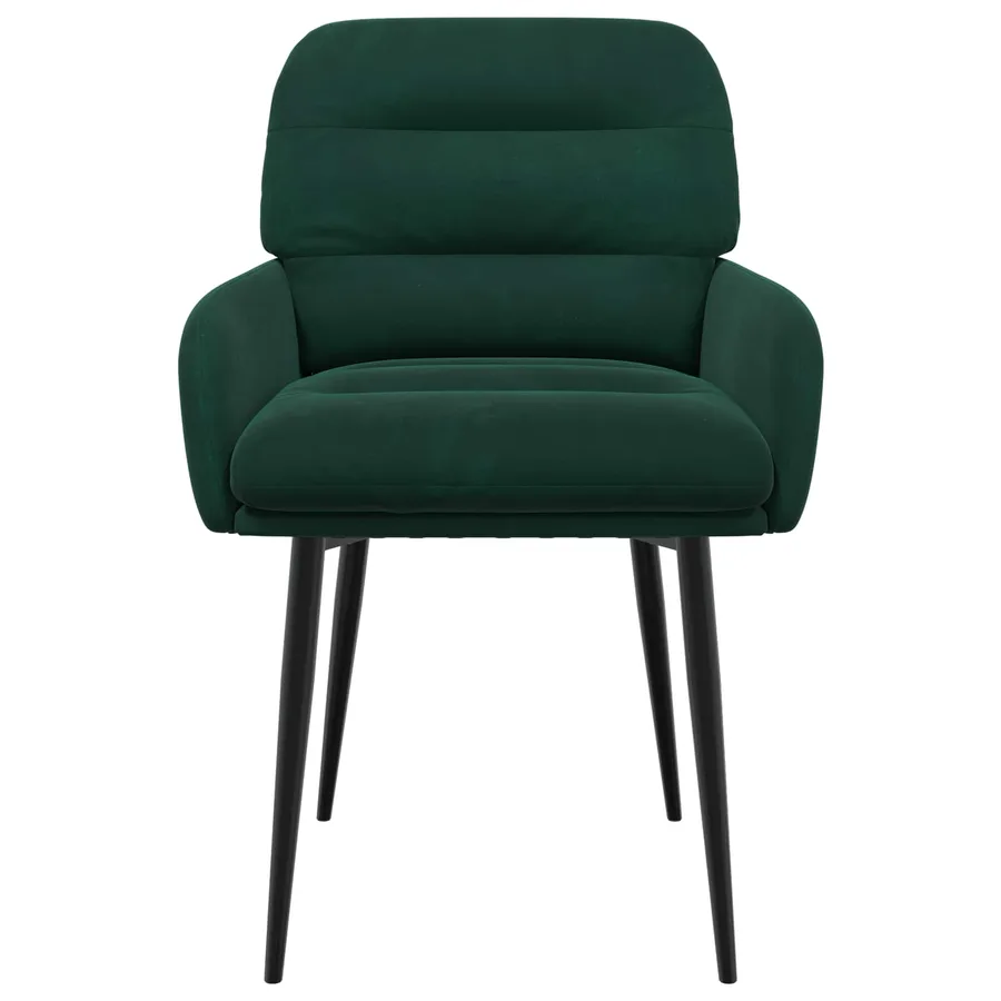 Chaises de salle à manger 6 pcs Velours Vert foncé - 3