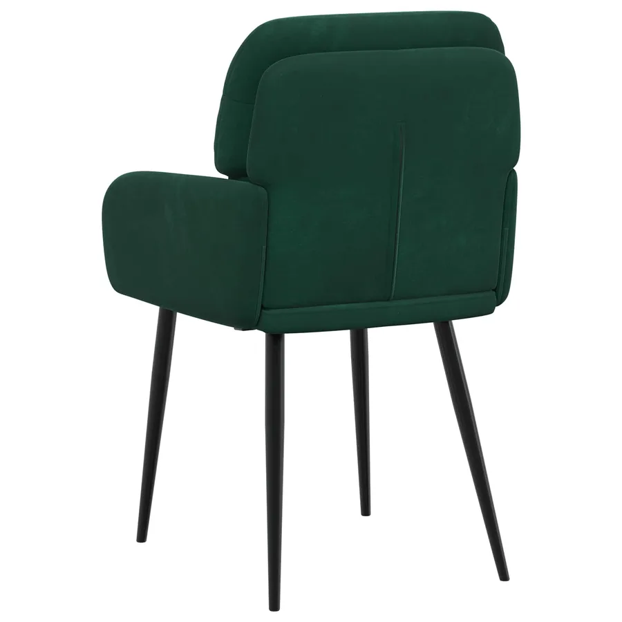 Chaises de salle à manger 6 pcs Velours Vert foncé - 5