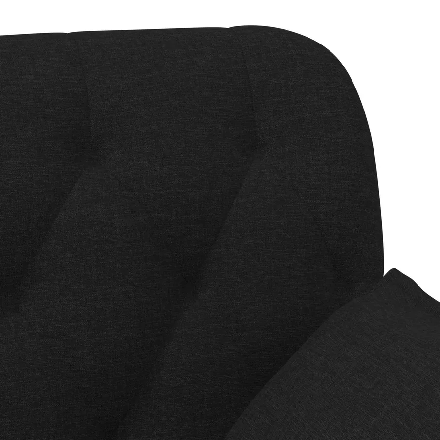 Canapé love seat avec capitonnage en boutons Noir Tissu - 7