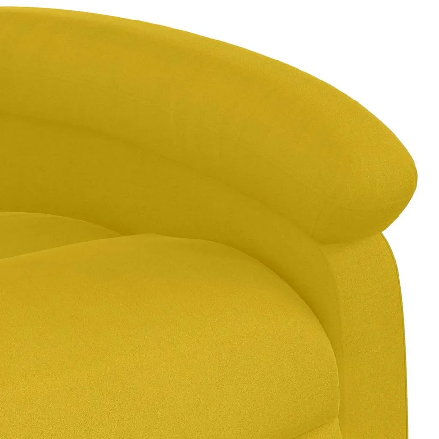 Fauteuil inclinable de massage électrique jaune velours - 12