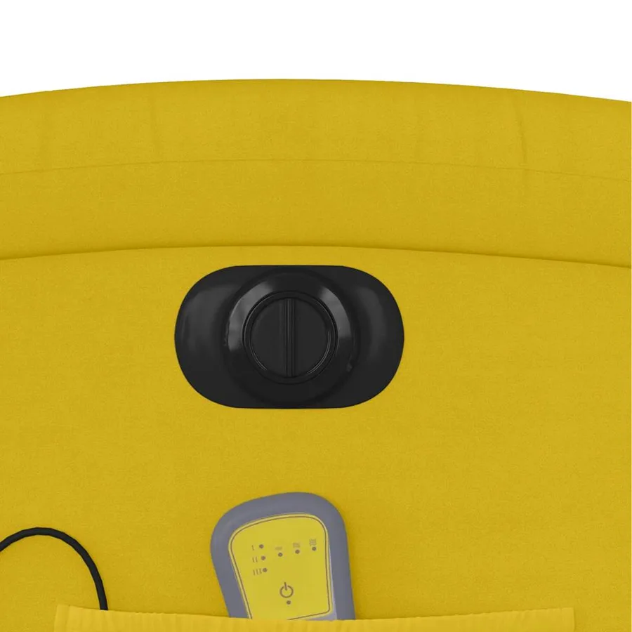 Fauteuil inclinable de massage électrique jaune velours - 13