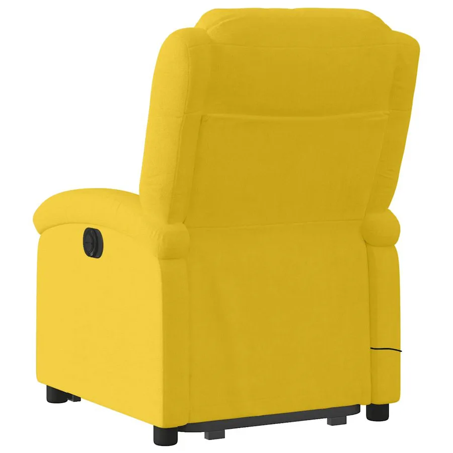 Fauteuil inclinable de massage électrique jaune velours - 5