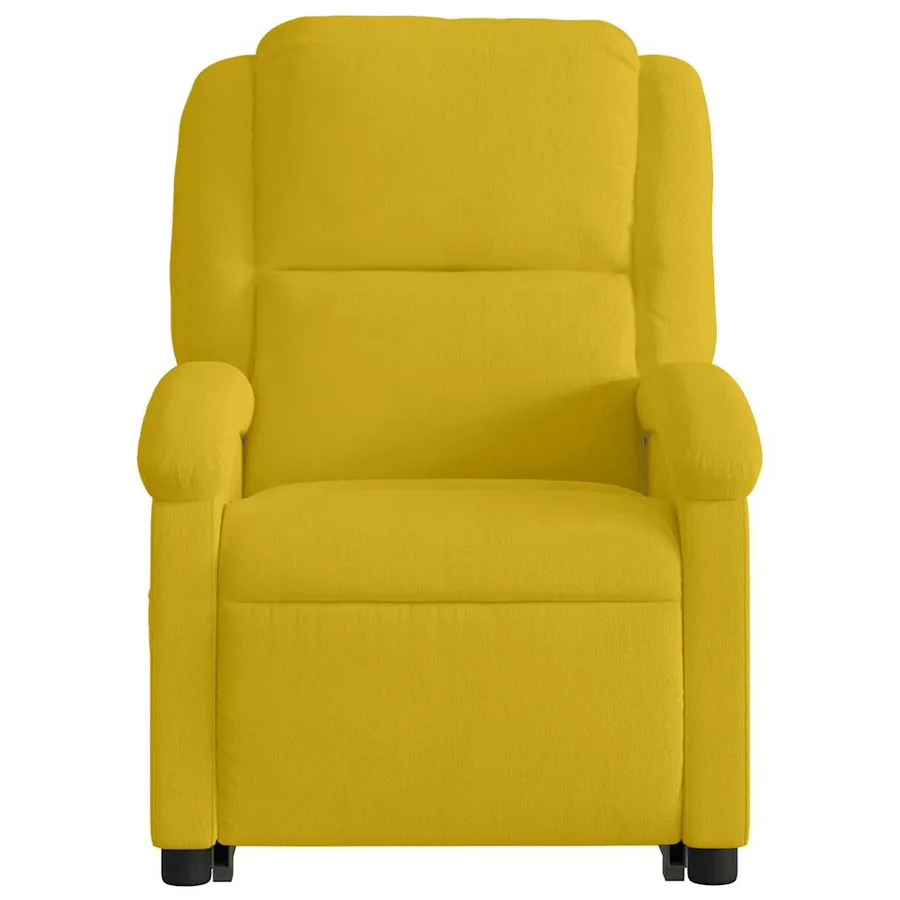 Fauteuil inclinable de massage électrique jaune velours - 9