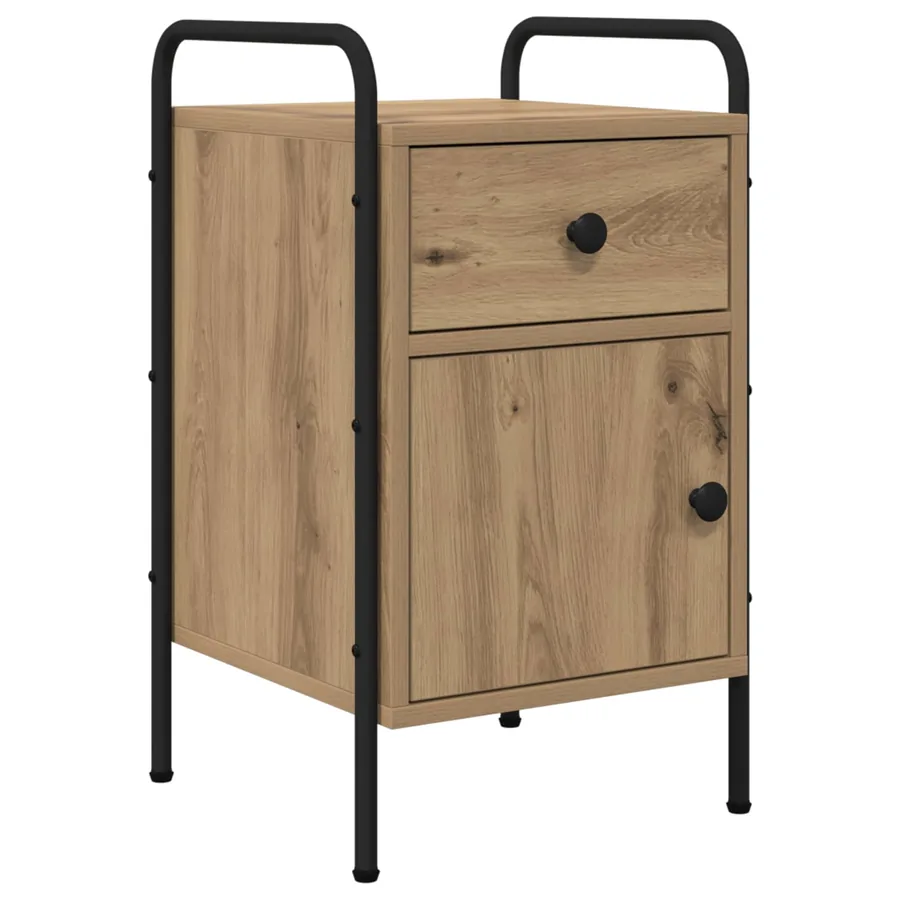 Table de chevet Chêne artisanal 35 x 36,5 x 61 cm