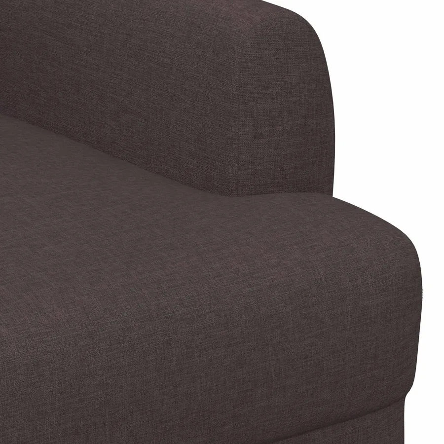 Canapé love seat avec capitonnage en boutons Marron foncé Tissu - 6
