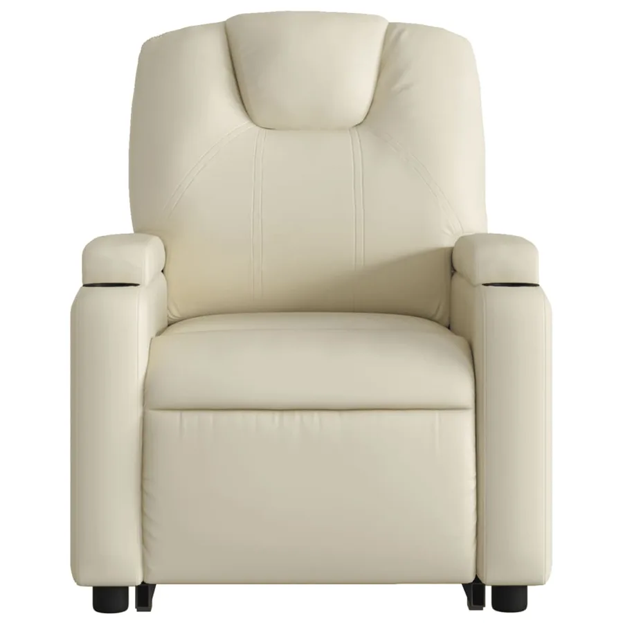 Fauteuil inclinable Crème Similicuir - 9