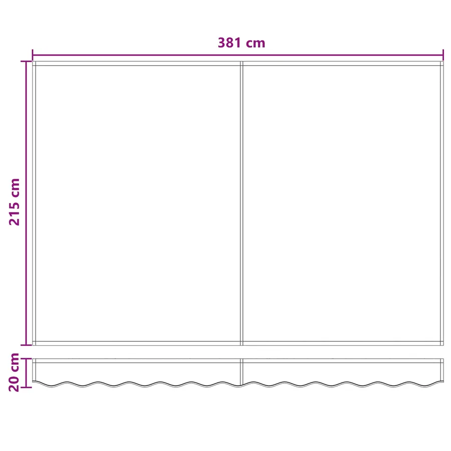 Store rétractable manuel avec LEDs Taupe - 11