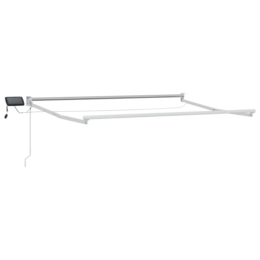 Store rétractable manuel avec LEDs Taupe - 4
