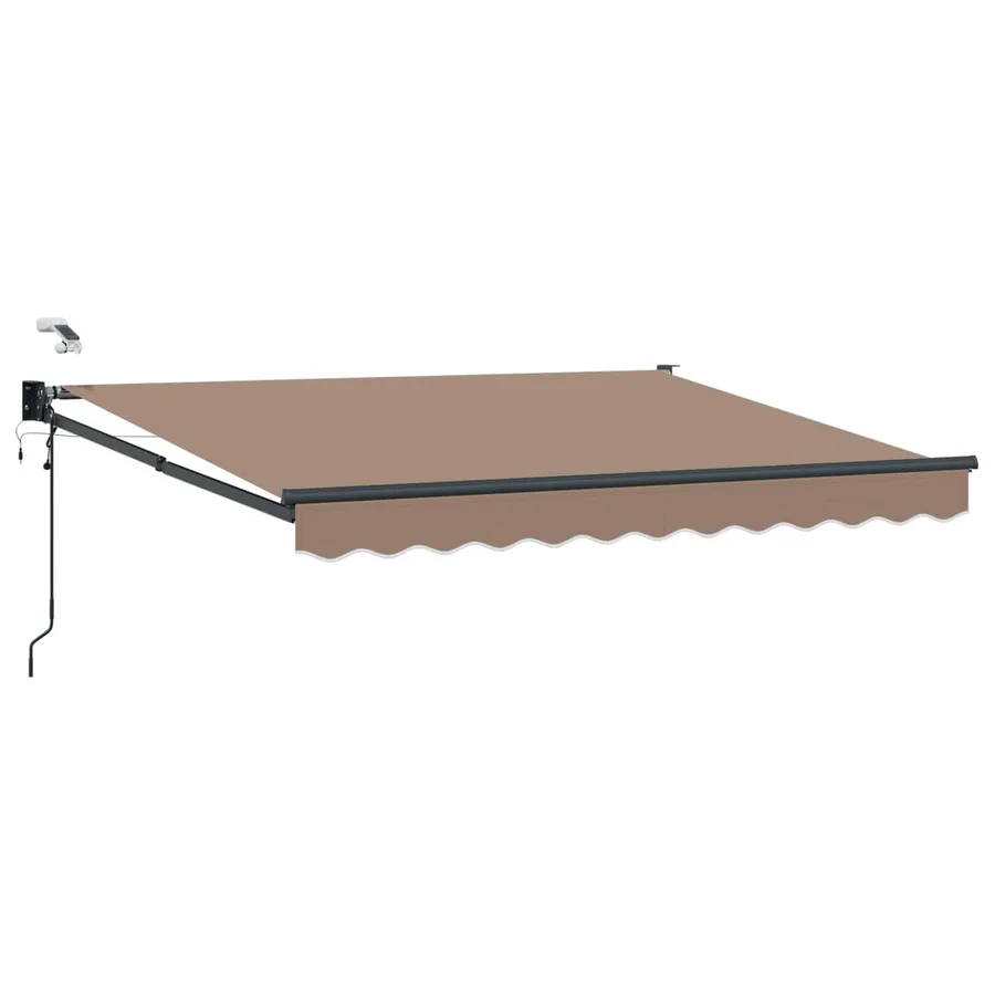 Auvent rétractable électrique Taupe 100% Polyester et Aluminium - 2