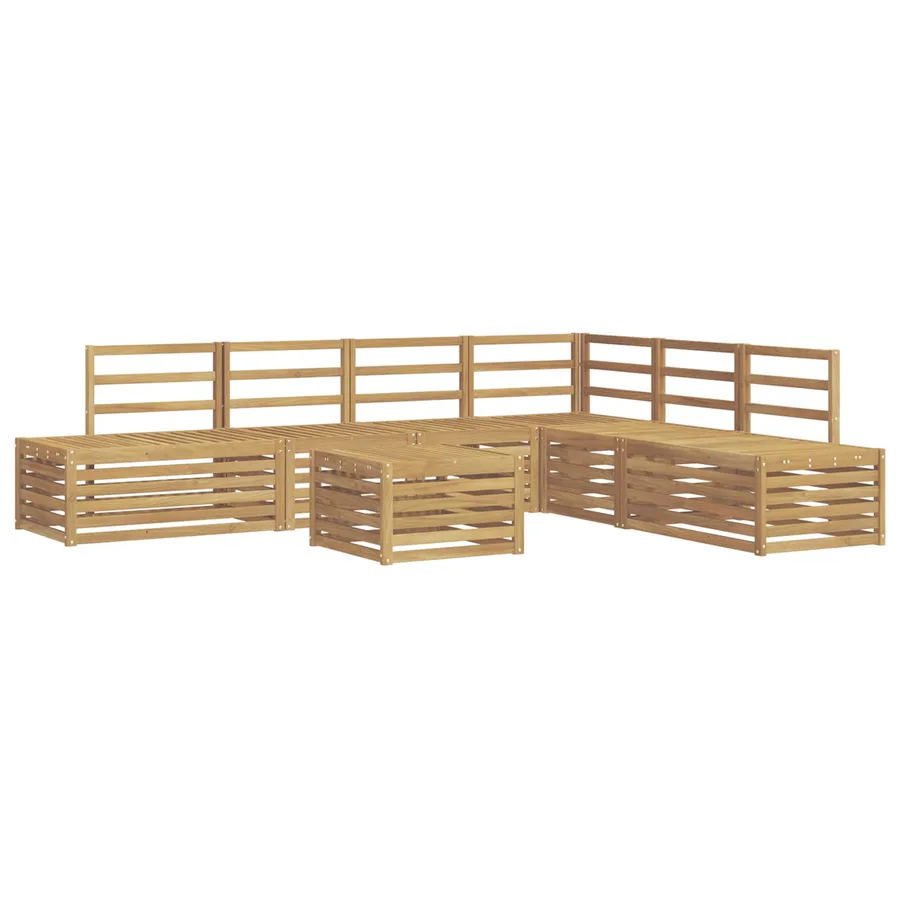 7 pcs Ensemble de canapés d'extérieur Bois d'Acacia Massif - 2