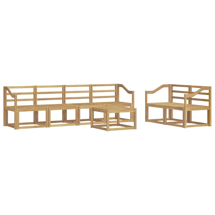 Ensemble de canapés d'extérieur 7 pcs Blanc 59 x 59 x 37 cm - 2