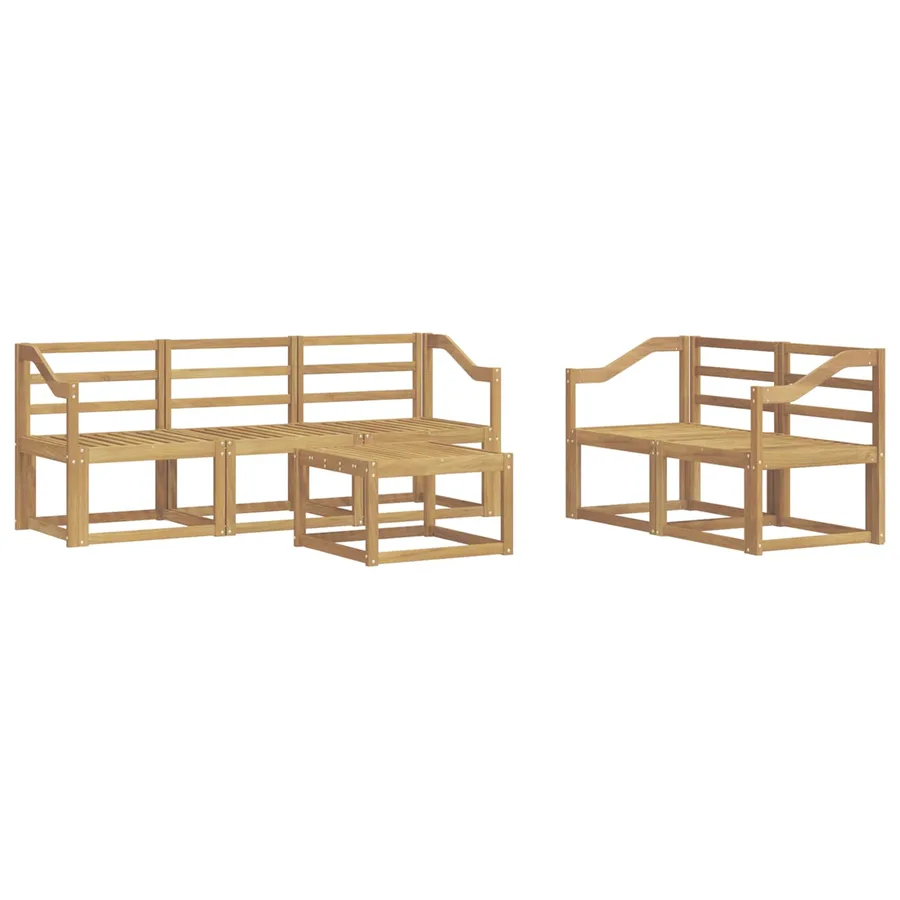 Ensemble de canapés d'extérieur 6 pcs Blanc 59 x 59 x 37 cm - 2