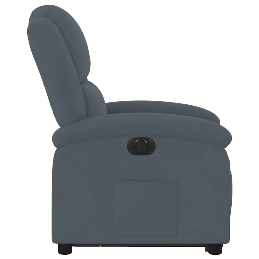 Fauteuil inclinable électrique gris foncé velours - 10