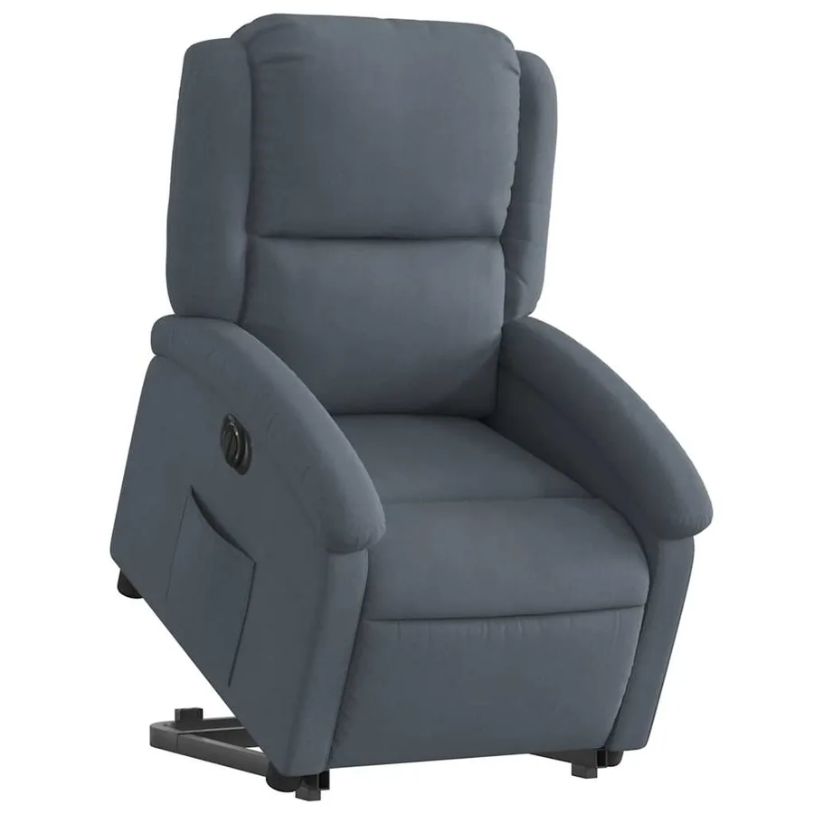 Fauteuil inclinable électrique gris foncé velours - 3
