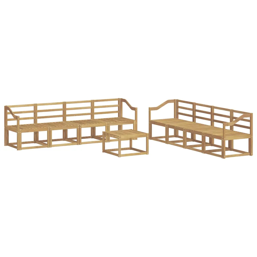 Ensemble de canapés d'extérieur 9 pcs Blanc 59 x 59 x 37 cm - 2