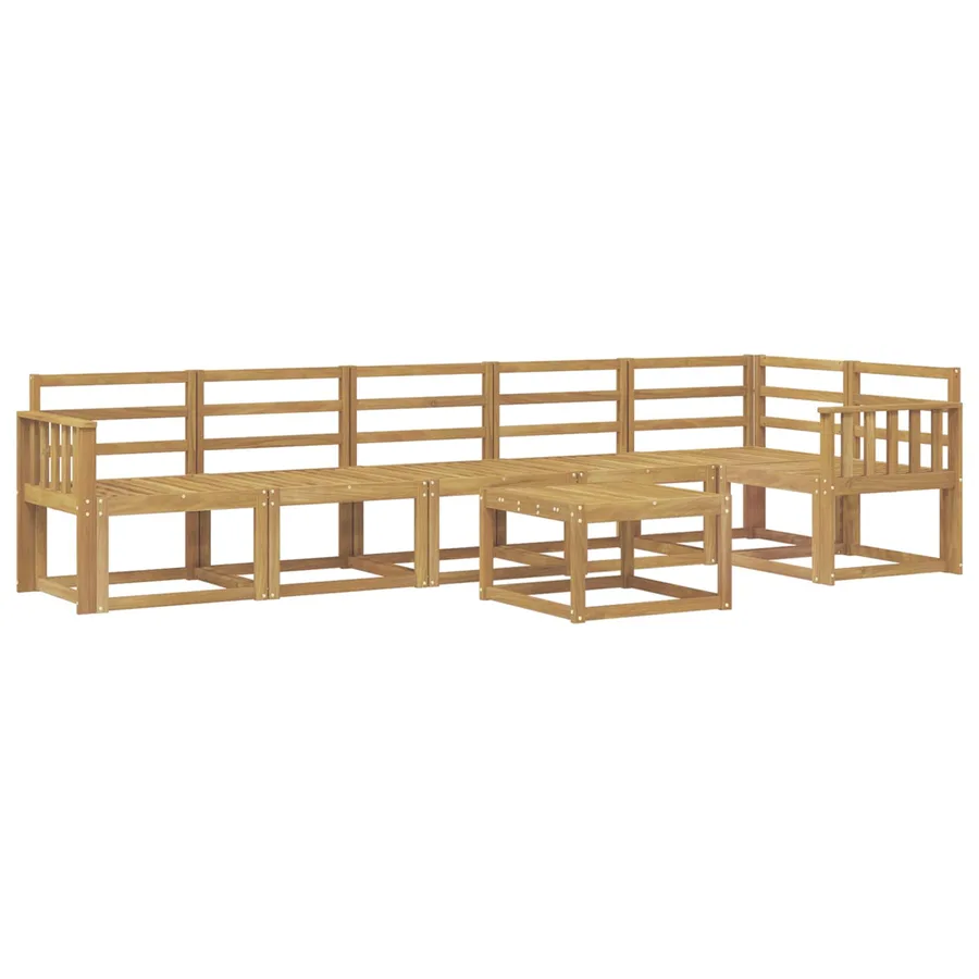 Ensemble de canapés d'extérieur 7 pcs Blanc - 2