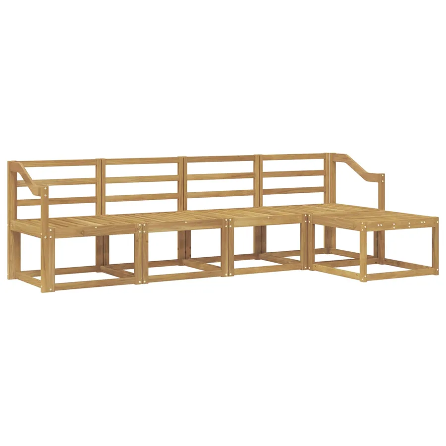 Ensemble de canapés d'extérieur 5 pcs Blanc 245 x 122,5 x 73 cm - 2