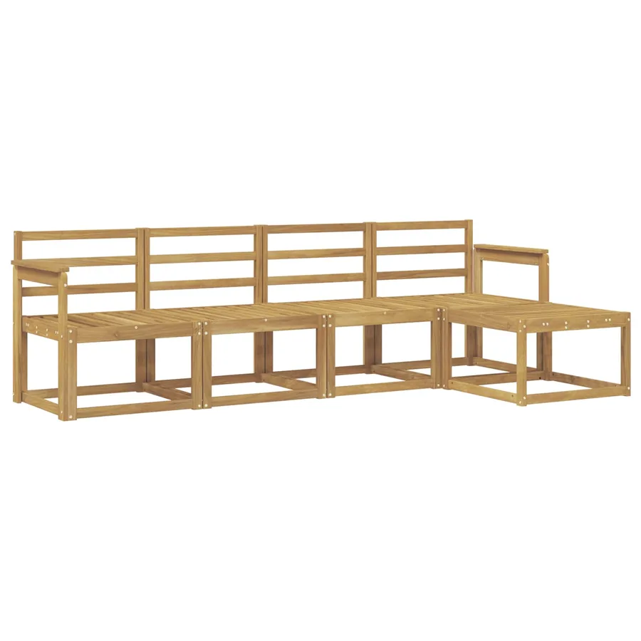 Ensemble de canapés d'extérieur 5 pcs Blanc 249 x 122,5 x 73 cm - 2