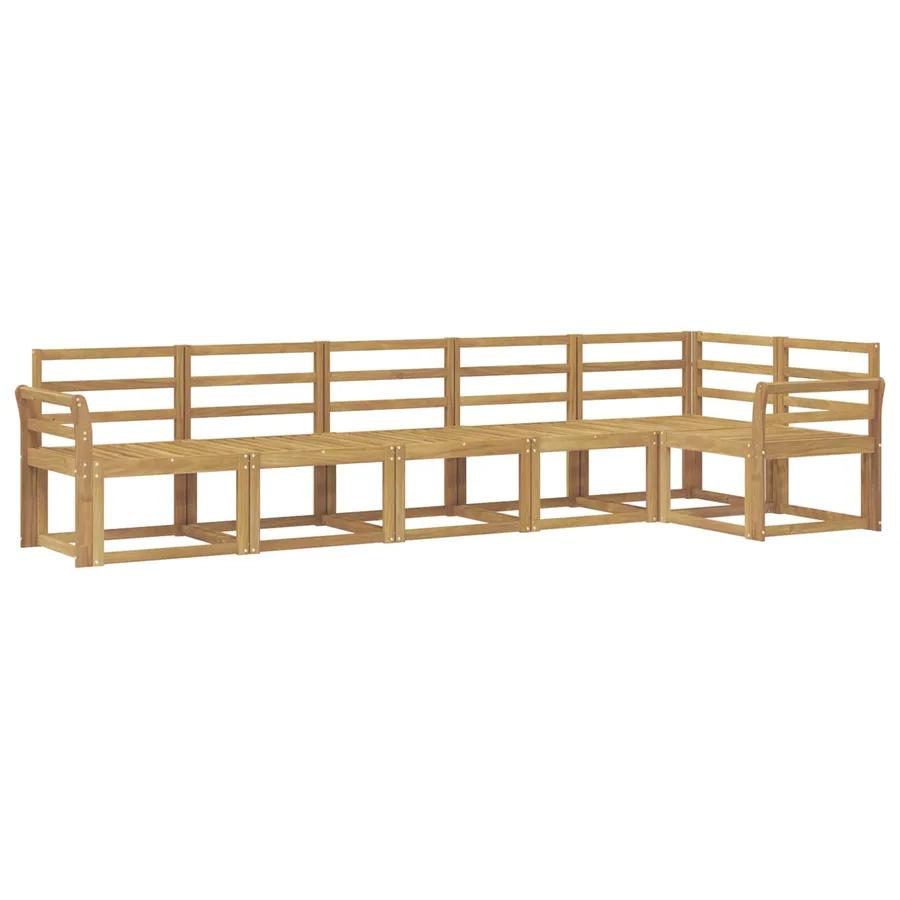 Ensemble de canapés d'extérieur 6 pcs Blanc - 2